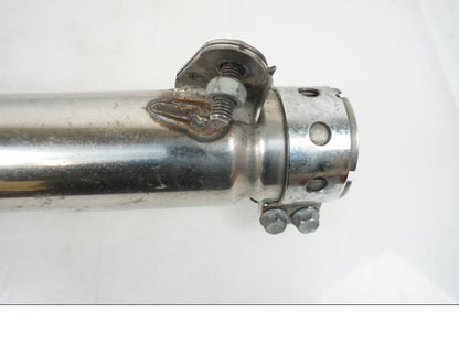 Snett uppifrån på Ljuddämpare från en Honda CBR 1100 XX -2000 motorcykel.