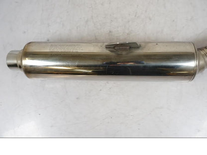 Snett uppifrån på Ljuddämpare från en Honda VTR 1000 F -1997 motorcykel.