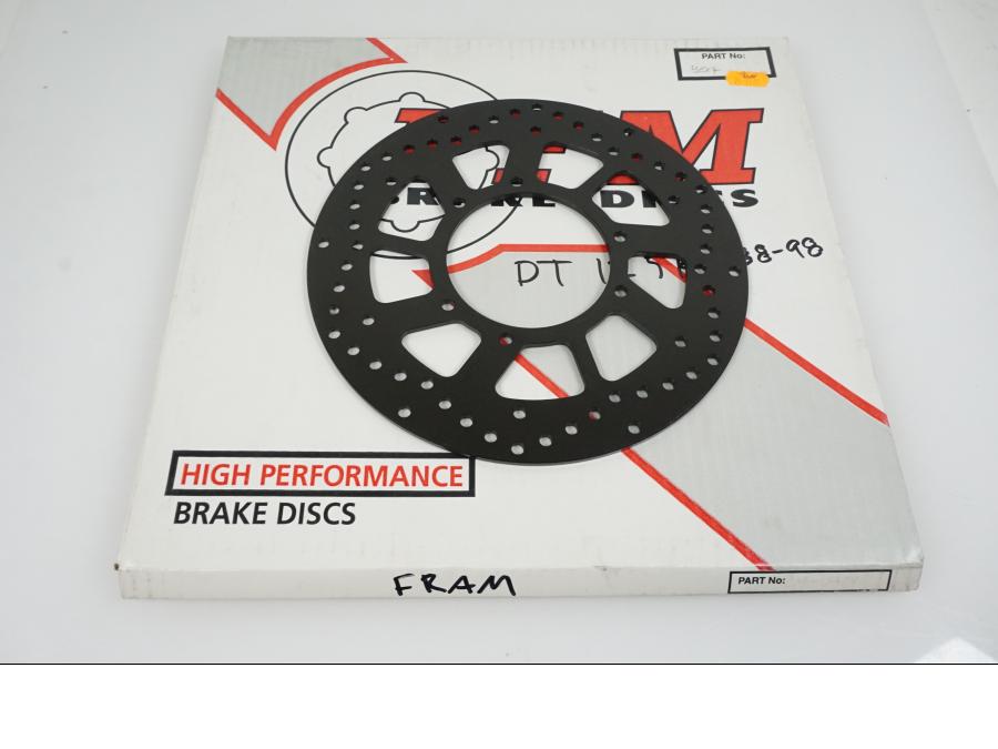 Baksidan på Bromsskiva från en Yamaha DT 125 -1998 motorcykel.