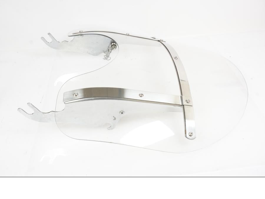 Vänster sida på Vindruta från en H-D Harley diverse -2010 motorcykel.