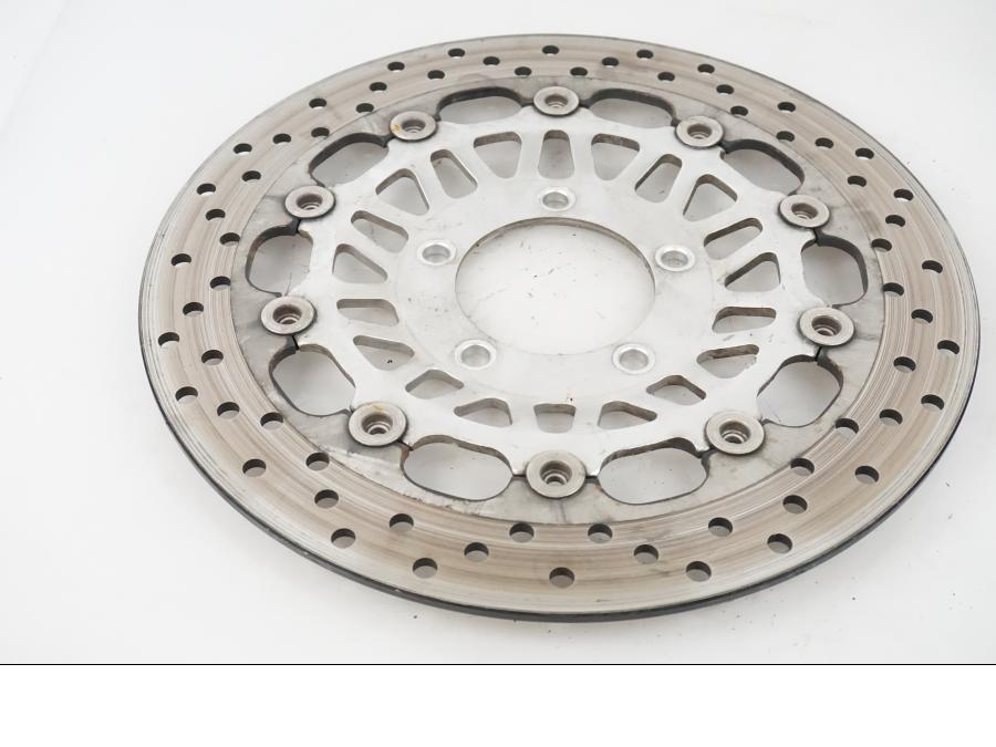 Framsidan på Bromsskiva från en Triumph Rocket III -2007 motorcykel.