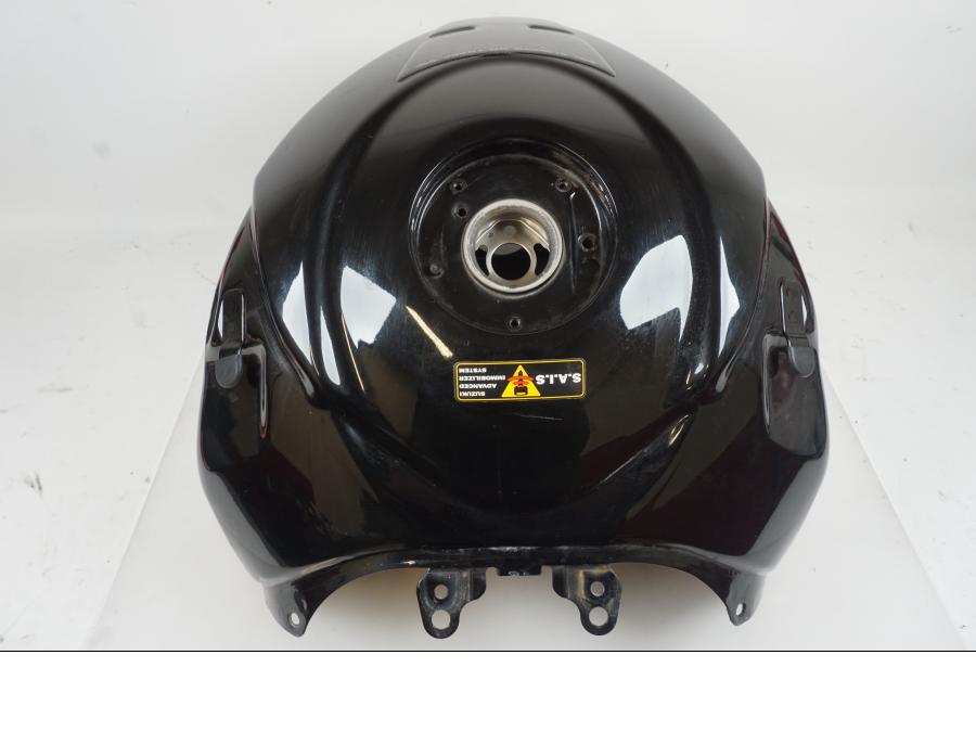 Snett uppifrån på Bensintank från en Suzuki GSX-R 1000 -2007 motorcykel.