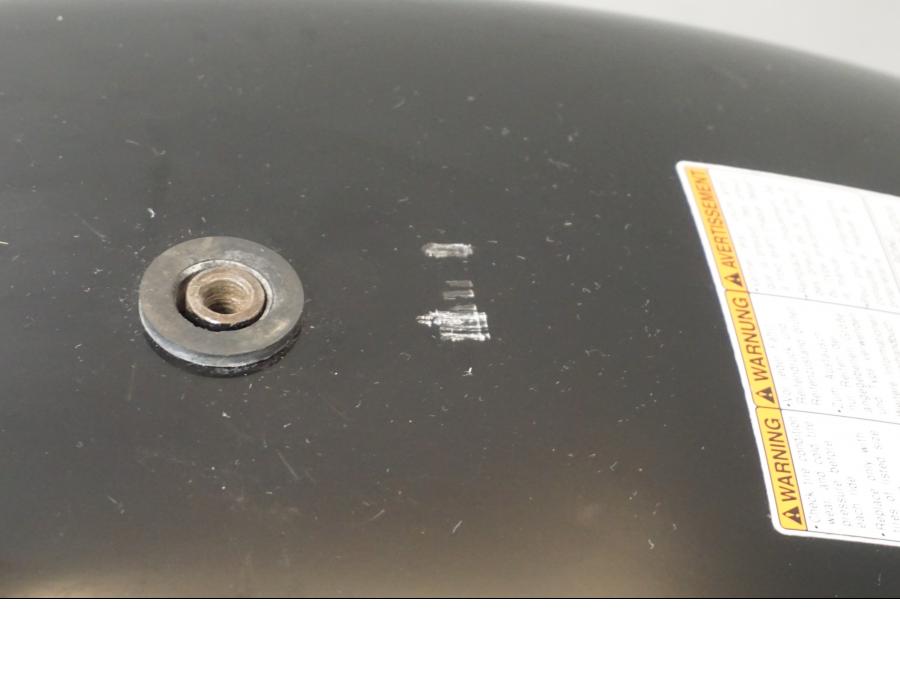 Snett uppifrån på Bakskärm från en Suzuki VL 800 -2001 motorcykel.