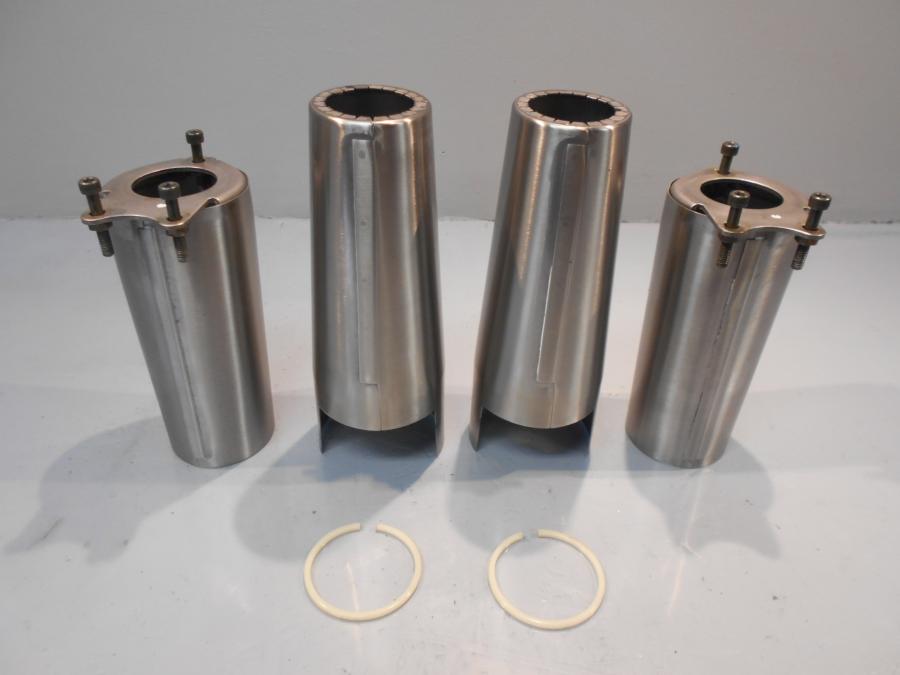 Baksidan på Gaffeldekorrör från en Yamaha XV 1600 -2000 motorcykel.