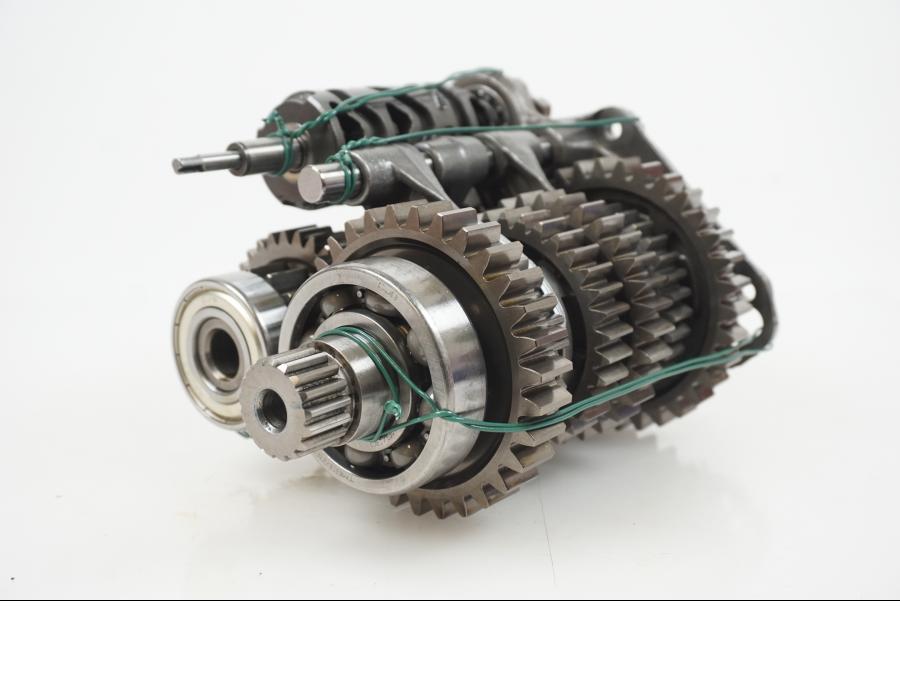 Snett uppifrån på Växellåda från en BMW F 850 GS -2019 motorcykel.