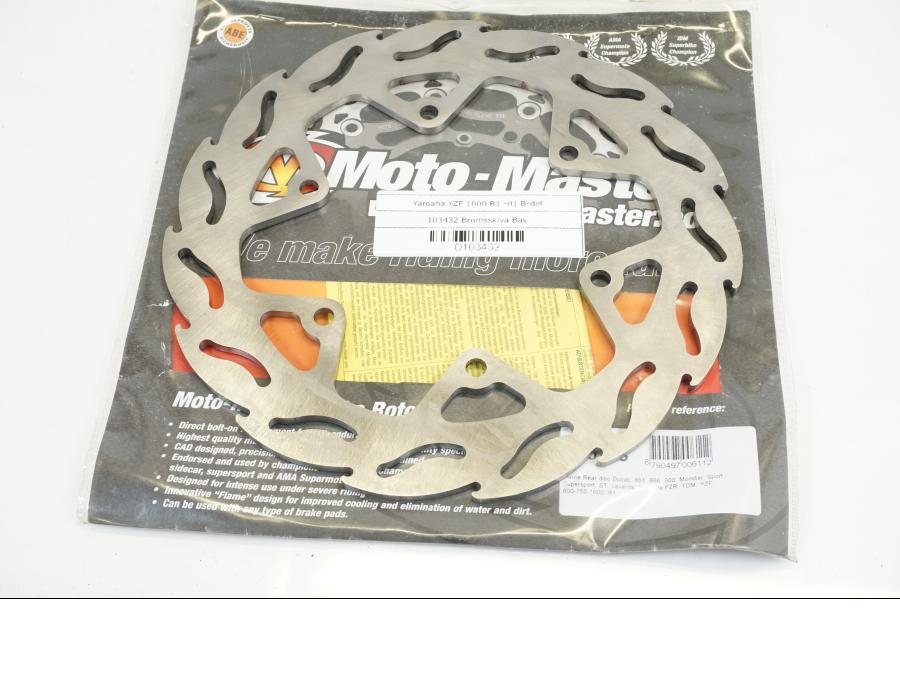 Baksidan på Bromsskiva från en Yamaha YZF 1000 R1 -2001 motorcykel.