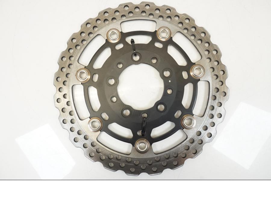 Framsidan på Bromsskiva från en Kawasaki ER-6F -2016 motorcykel.