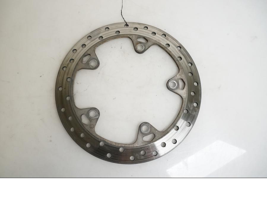 Baksidan på Bromsskiva från en BMW K 1200 S -2007 motorcykel.