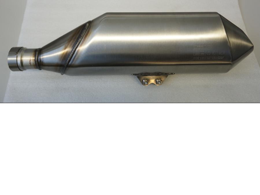 Höger sida på Ljuddämpare från en KTM 690 Enduro -2011 motorcykel.