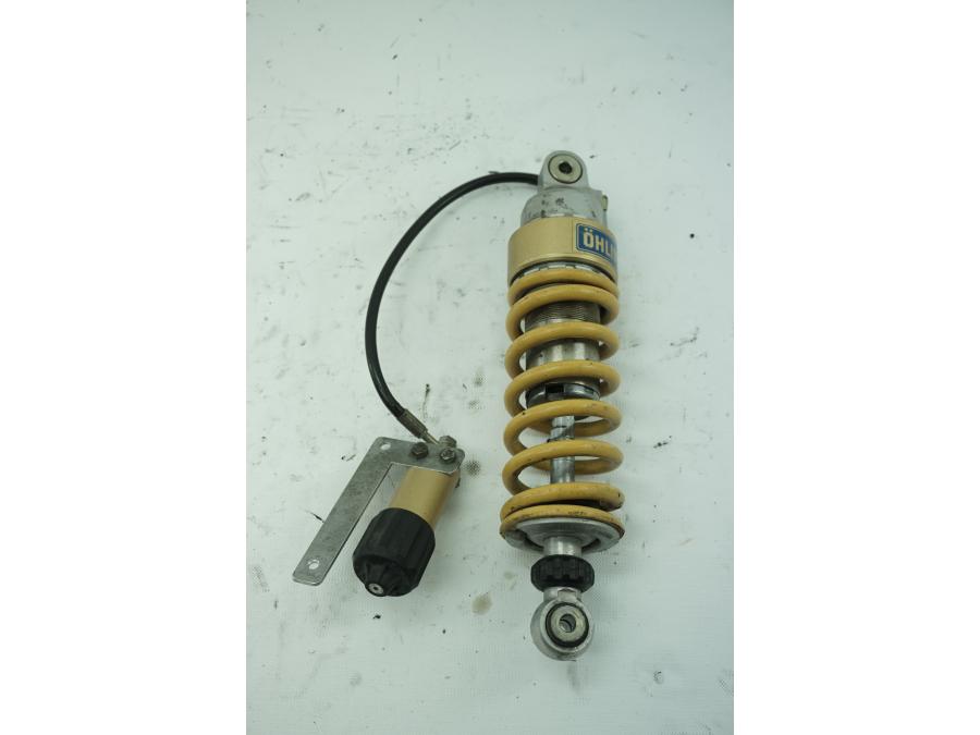 Baksidan på Stötdämpare Öhlins från en Suzuki GSX 1100 EF -1985 motorcykel.