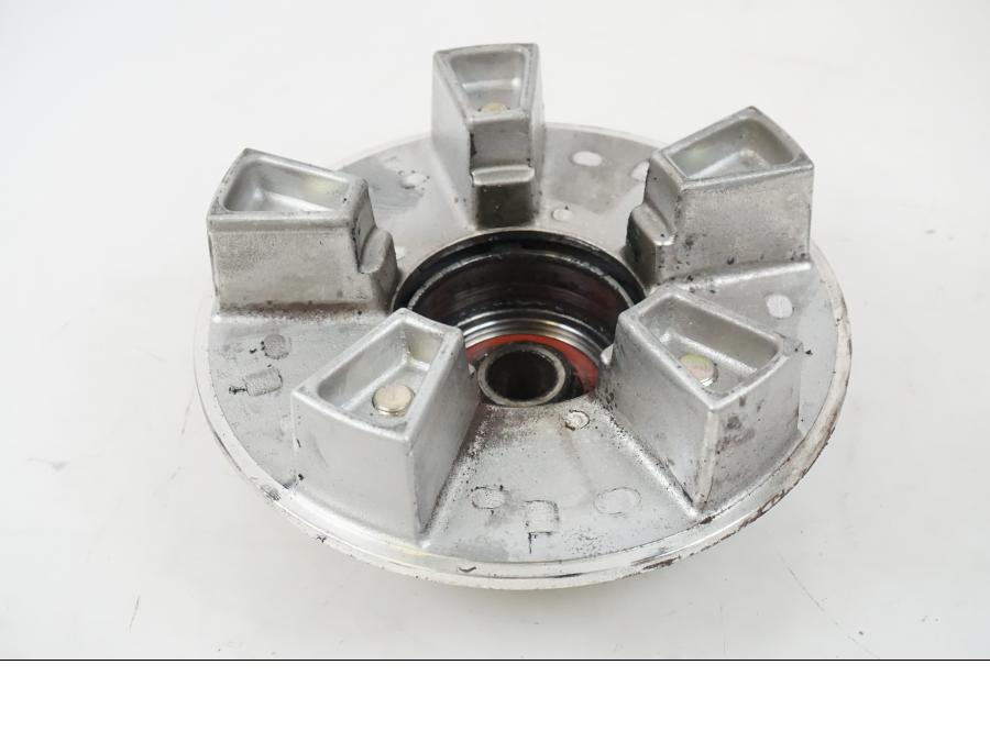 Vänster sida på Ryckutjämnare från en Triumph Rocket III -2007 motorcykel.