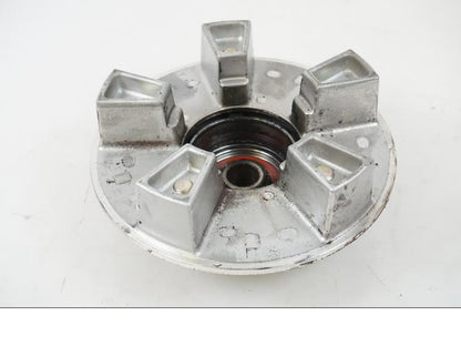 Vänster sida på Ryckutjämnare från en Triumph Rocket III -2007 motorcykel.