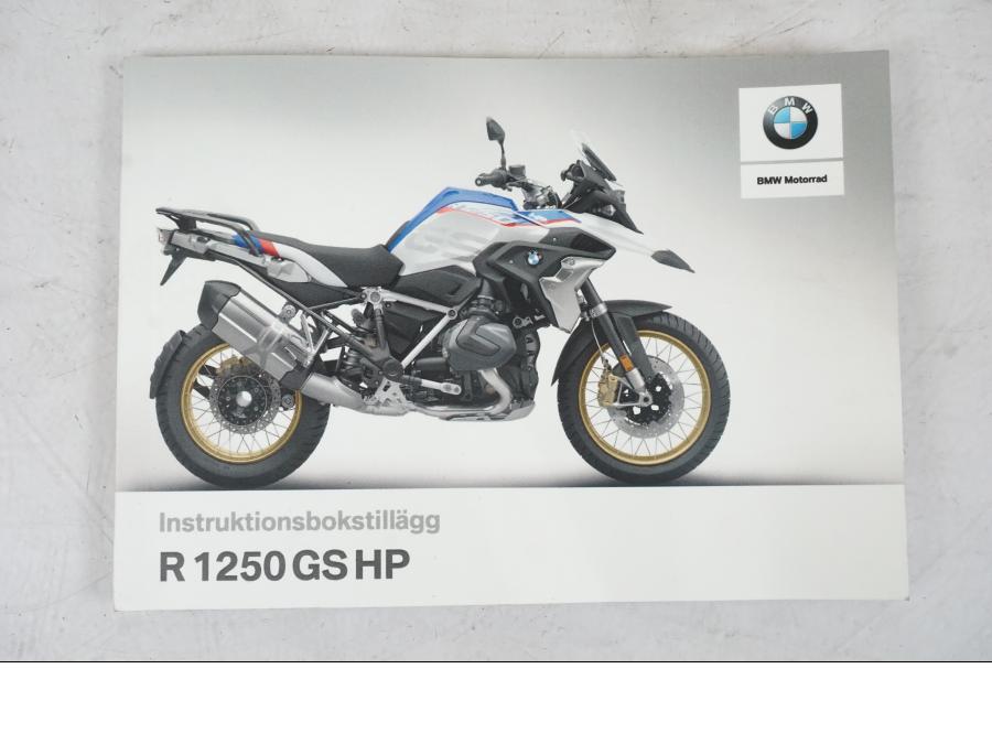 Framsidan på Instruktionsbok från en BMW R 1250 GS -2019 motorcykel.
