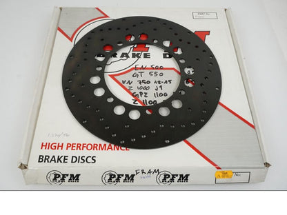 Baksidan på Bromsskiva från en Kawasaki VN 750 -1994 motorcykel.