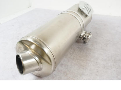 Baksidan på Ljuddämpare från en BMW F 800 R -2011 motorcykel.