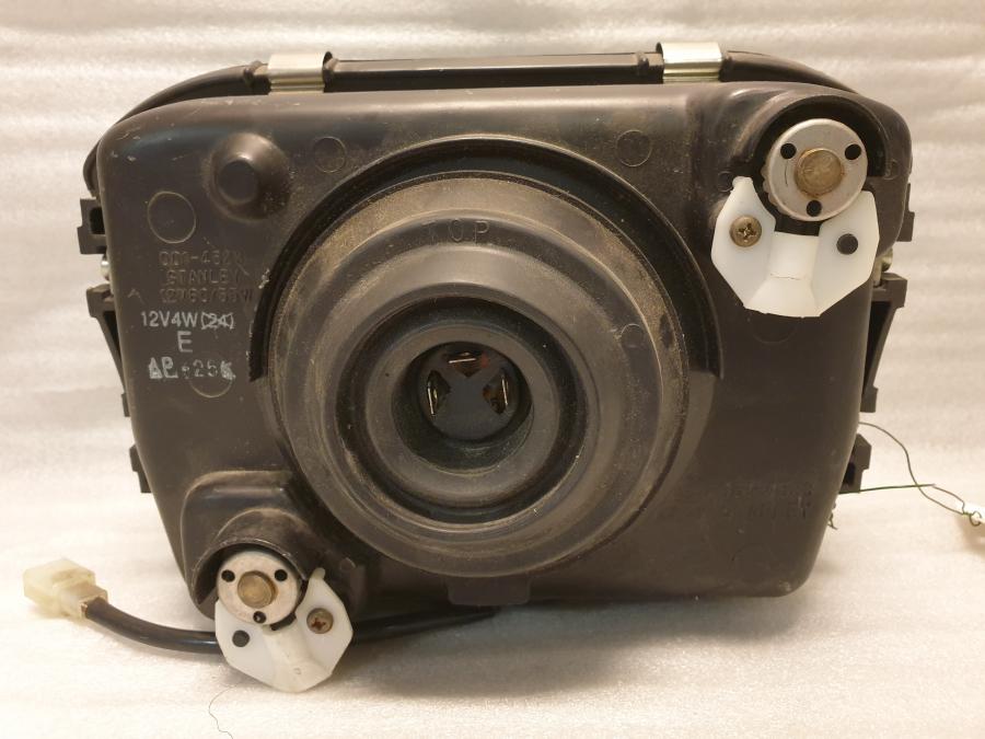 Snett uppifrån på Strålkastare från en Kawasaki GPZ 500 -1991 motorcykel.