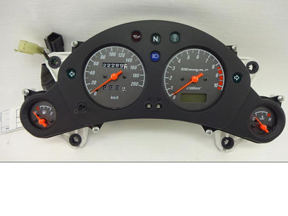 Framsidan på Instrumentpanel från en Honda XL 650 V -2007 motorcykel.