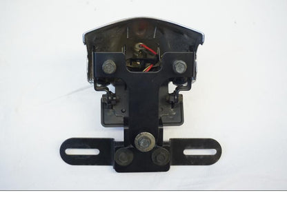 Snett uppifrån på Skylthållare från en Kawasaki VN 900 -2006 motorcykel.