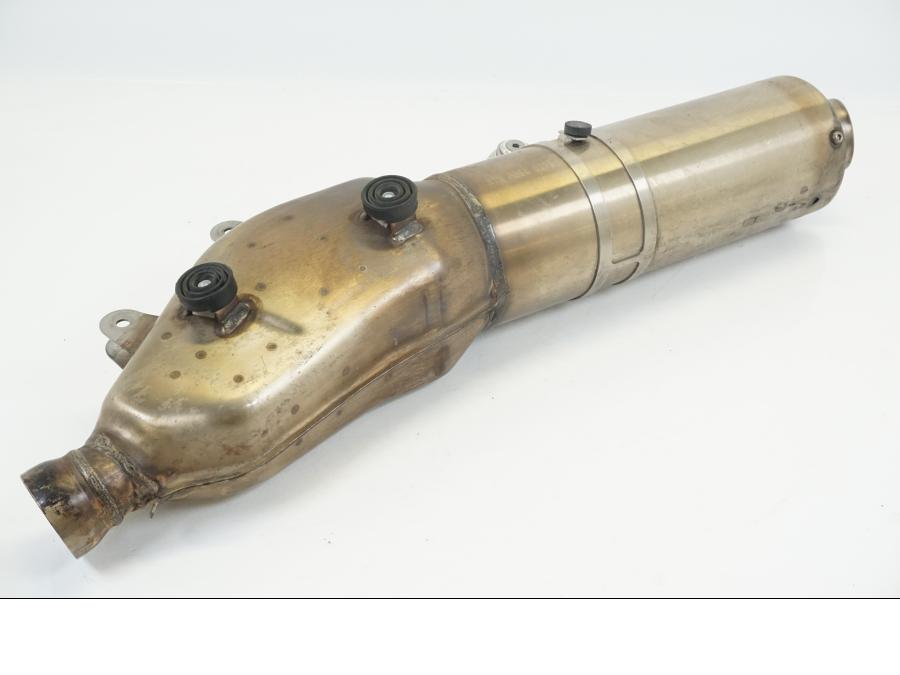 Vänster sida på Ljuddämpare från en KTM 640 SM -2004 motorcykel.