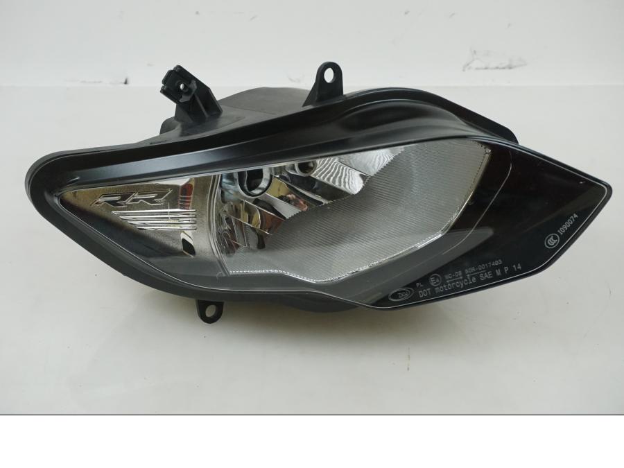 Framsidan på Strålkastare från en BMW S 1000 RR -2016 motorcykel.