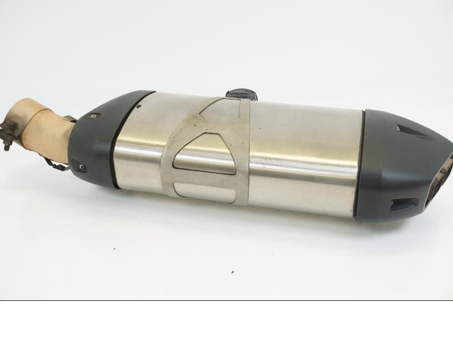 Snett uppifrån på Ljuddämpare från en BMW R 1200 GS -2018 motorcykel.