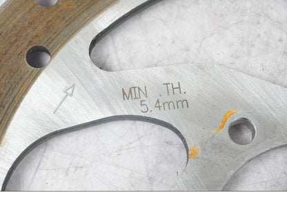 Höger sida på Bromsskiva från en Ducati Multistrada V4 -2024 motorcykel.