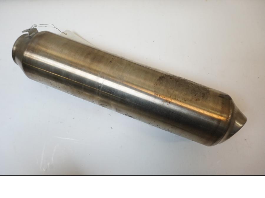 Framsidan på Ljuddämpare från en KTM 990 SM -2008 motorcykel.