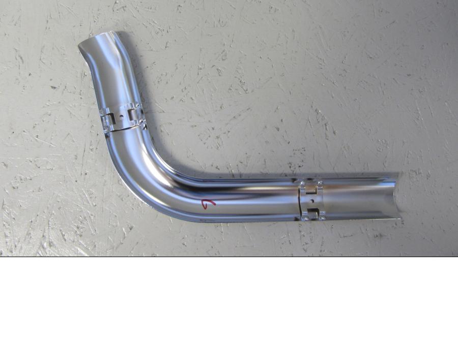 Baksidan på Värmeskydd från en H-D Fat Boy -2005 motorcykel.