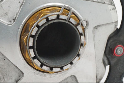 Snett uppifrån på Sving från en MV Agusta Dragster -2014 motorcykel.