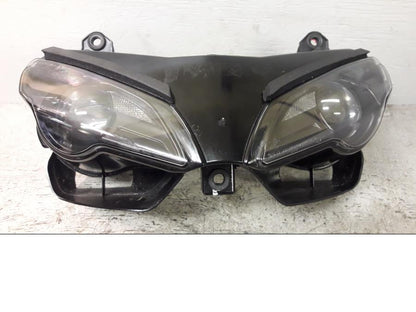 Framsidan på Strålkastare från en Ducati 848 -2010 motorcykel.