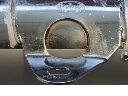 Snett uppifrån på Ljuddämpare Sport från en Suzuki GSX-R 1100 -1997 motorcykel.