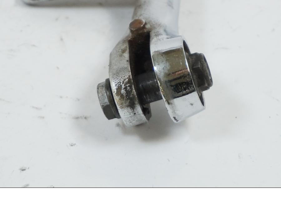 Snett uppifrån på Sidostöd från en Honda VT 600 C -1995 motorcykel.