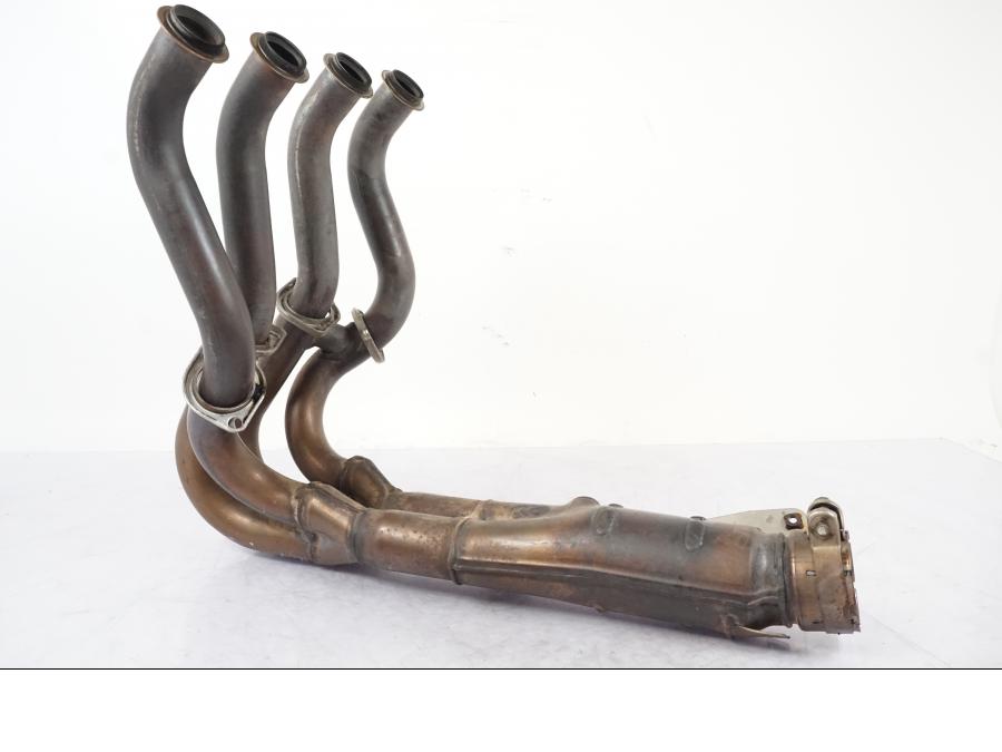 Snett uppifrån på Grenrör från en Kawasaki ZX-6R -2011 motorcykel.