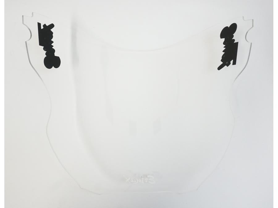 Vänster sida på Vindruta från en Honda CBR 600 RR -1997 motorcykel.