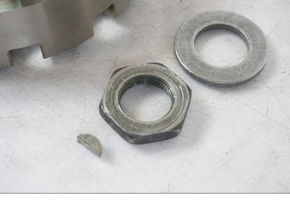 Baksidan på Svänghjul från en BMW R 1200 GSA -2014 motorcykel.