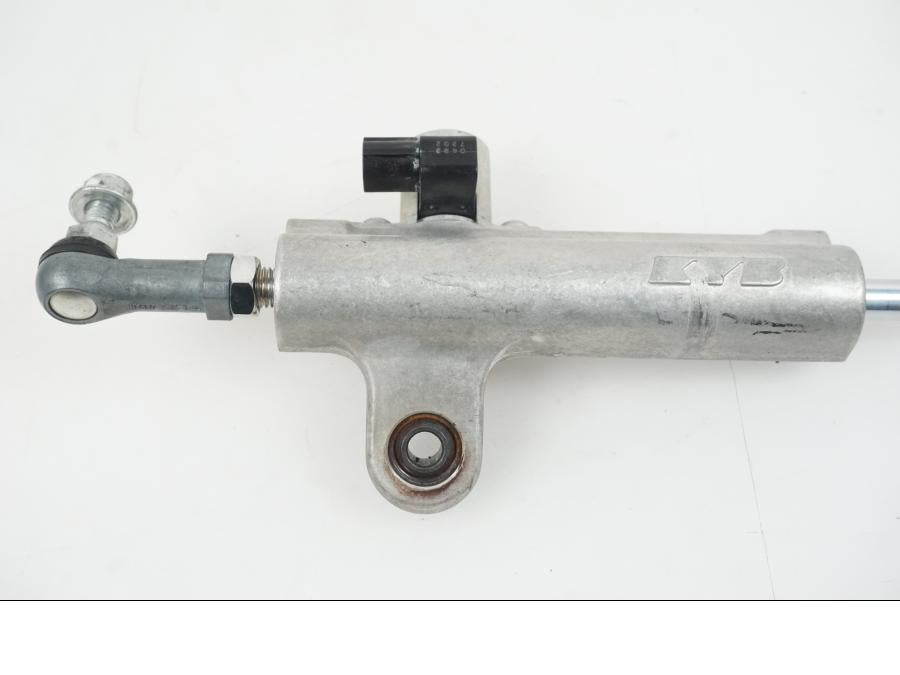 Snett uppifrån på Styrdämpare från en Suzuki GSX-R 1000 -2007 motorcykel.