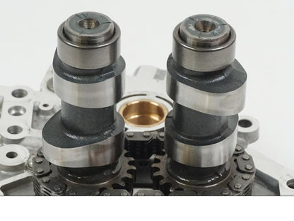 Snett nerifrån på Kamaxel från en H-D Touring Road King FLHR/I -2000 motorcykel.