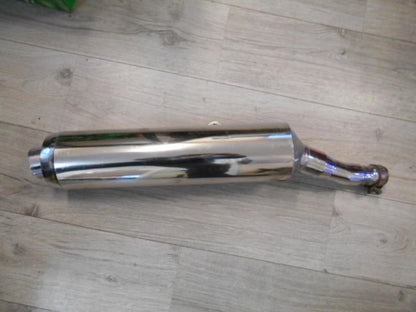 Framsidan på Ljuddämpare från en Yamaha TRX 850 -1996 motorcykel.