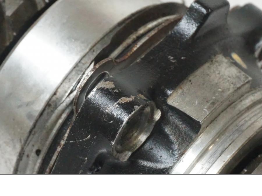 Snett uppifrån på Kardanaxel från en Kawasaki VN 1500 Mean Streak -2002 motorcykel.