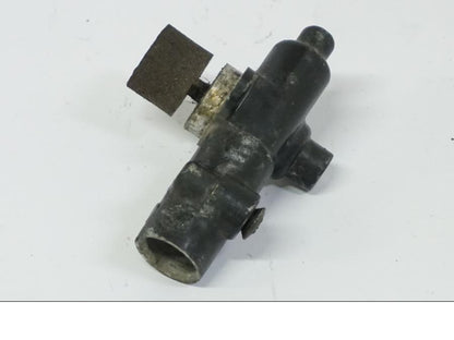 Snett uppifrån på Hastighetsdrivning från en Honda VFR 750 -1990 motorcykel.