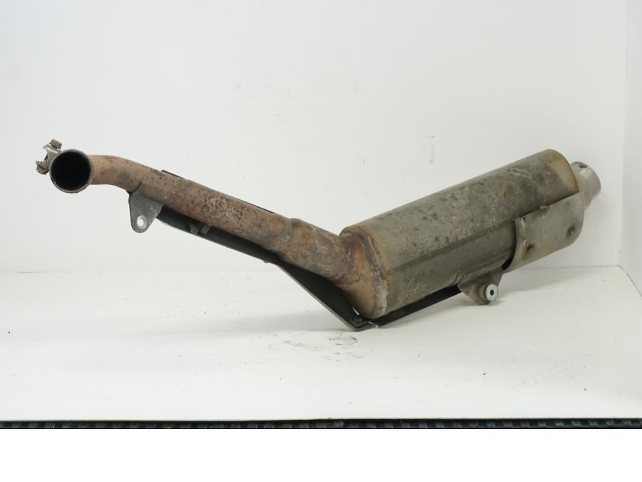 Vänster sida på Ljuddämpare från en Honda XL 1000 V -1999 motorcykel.