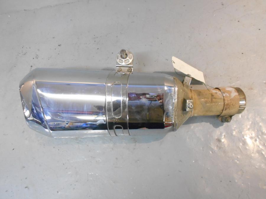 Framsidan på Ljuddämpare från en BMW R 1200 RS -2016 motorcykel.