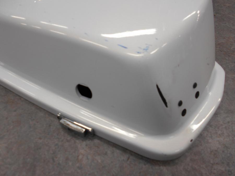 Vänster sida på Topboxlock från en H-D Street Glide FLHX -2004 motorcykel.