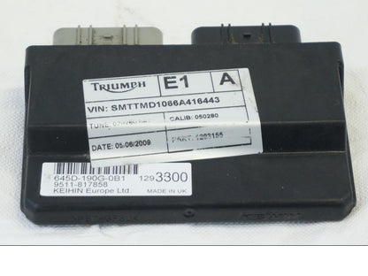 Framsidan på CDI / ECU från en Triumph Daytona 675 -2010 motorcykel.