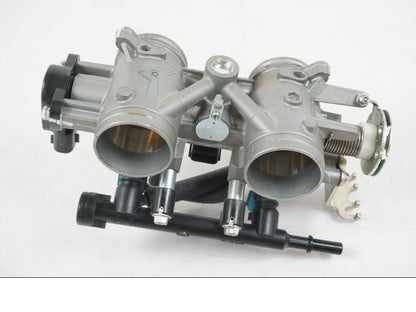 Snett uppifrån på Spjällhus från en Yamaha MT-07 -2019 motorcykel.