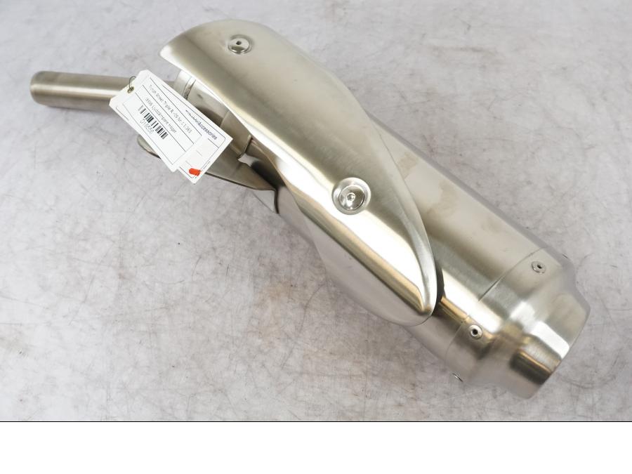 Höger sida på Ljuddämpare från en Triumph Street Triple R -2009 motorcykel.