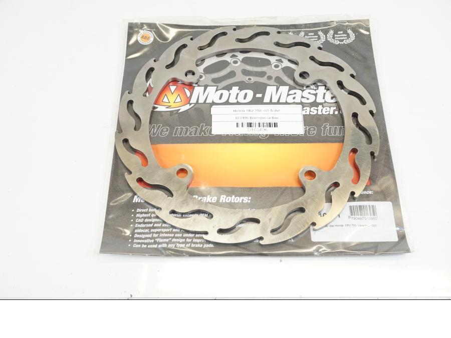 Baksidan på Bromsskiva från en Honda XRV 750 -2003 motorcykel.