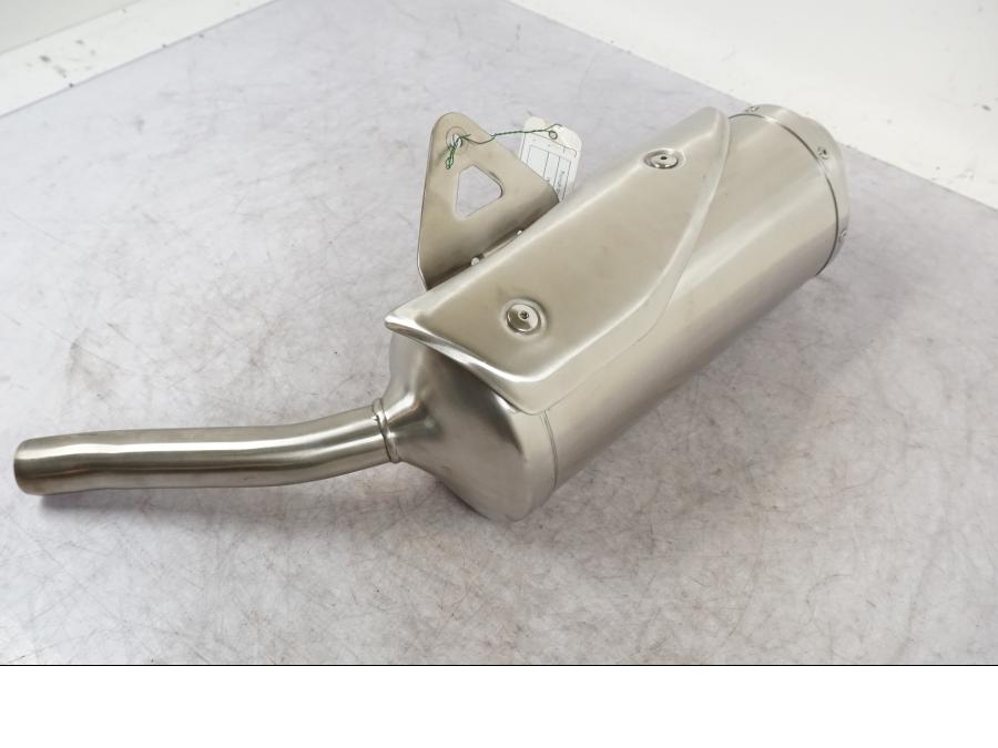 Vänster sida på Ljuddämpare från en Triumph Street Triple R -2009 motorcykel.