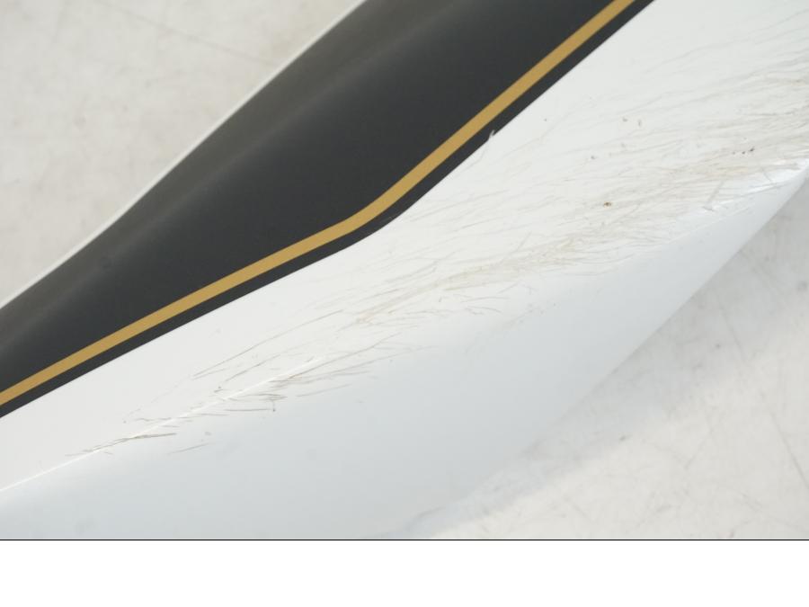 Baksidan på Sidopanel från en Triumph Speed Triple -2021 motorcykel.