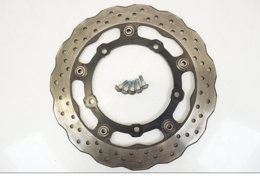 Framsidan på Bromsskiva från en Yamaha XSR 700 -2016 motorcykel.